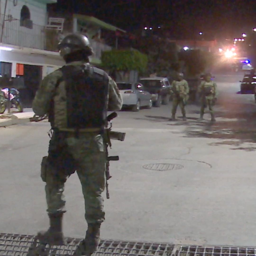 La zona fue resguardada por la Guardia Nacional.